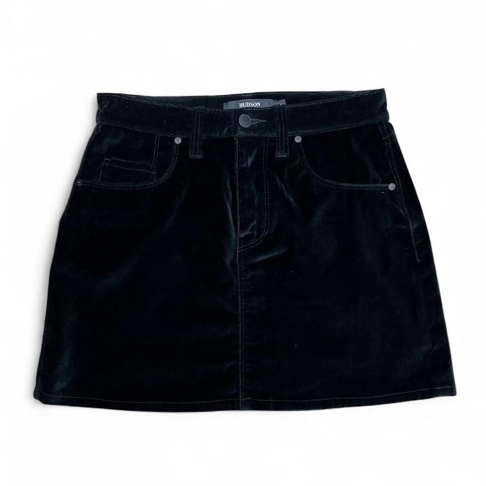 Hudson Los Angeles Velvet Mini Women's Black Skirt